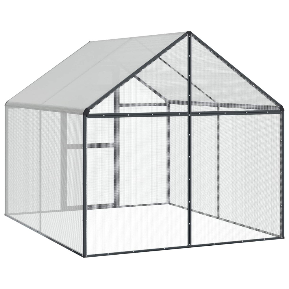 Produktbild för Fågelbur Antracit 181,5 x 221 x 173,5 cm Svetsat trådmask