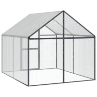 Produktbild för Fågelbur Antracit 181,5 x 221 x 173,5 cm Svetsat trådmask