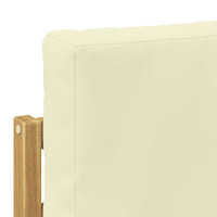 Produktbild för Utomhussoffset Vit och grädde 59 x 63 x 73 cm Massivt Akaciaträ