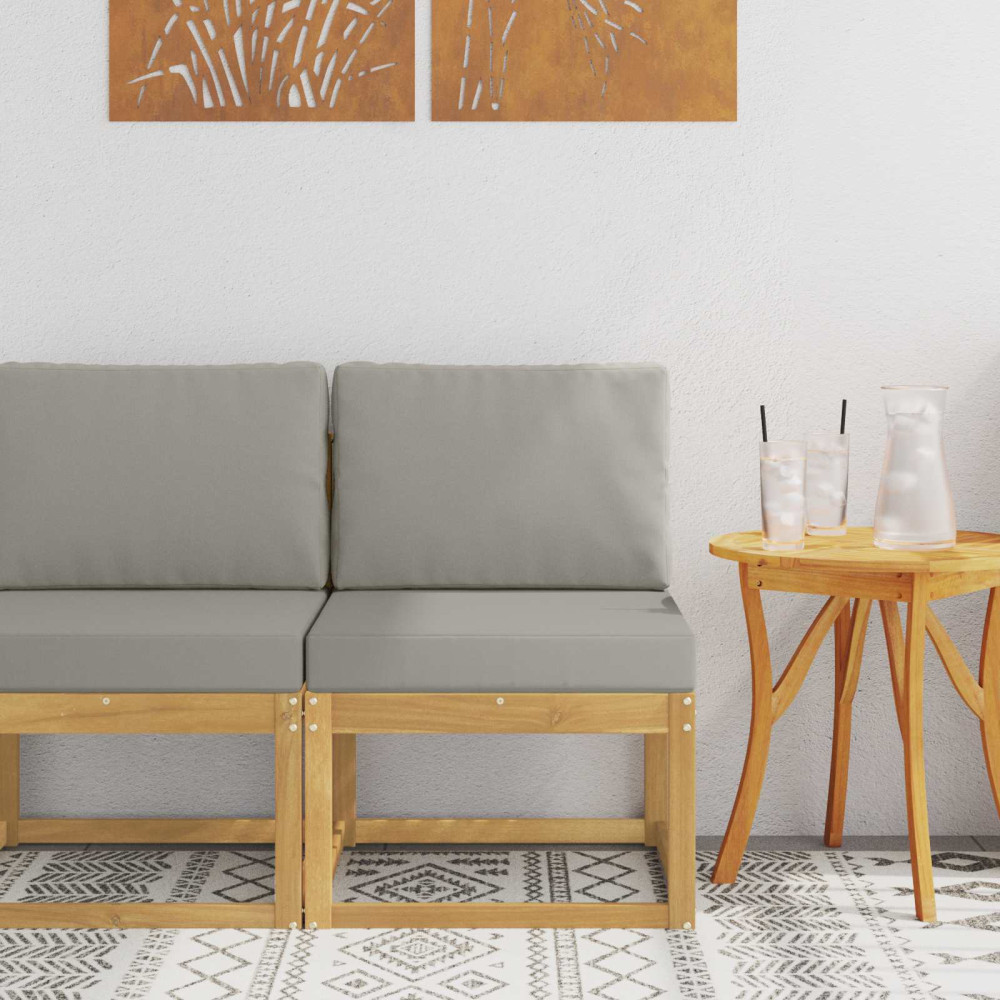 Produktbild för Utomhussoffset Vit och ljusgrå 59 x 63 x 73 cm