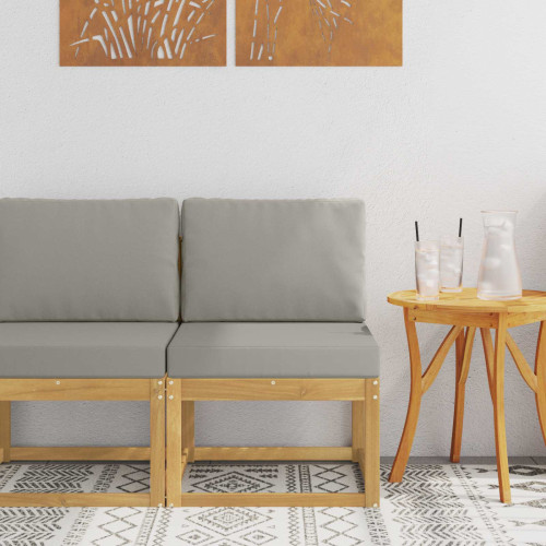 vidaXL Utomhussoffset Vit och ljusgrå 59 x 63 x 73 cm