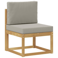 Produktbild för Utomhussoffset Vit och ljusgrå 59 x 63 x 73 cm