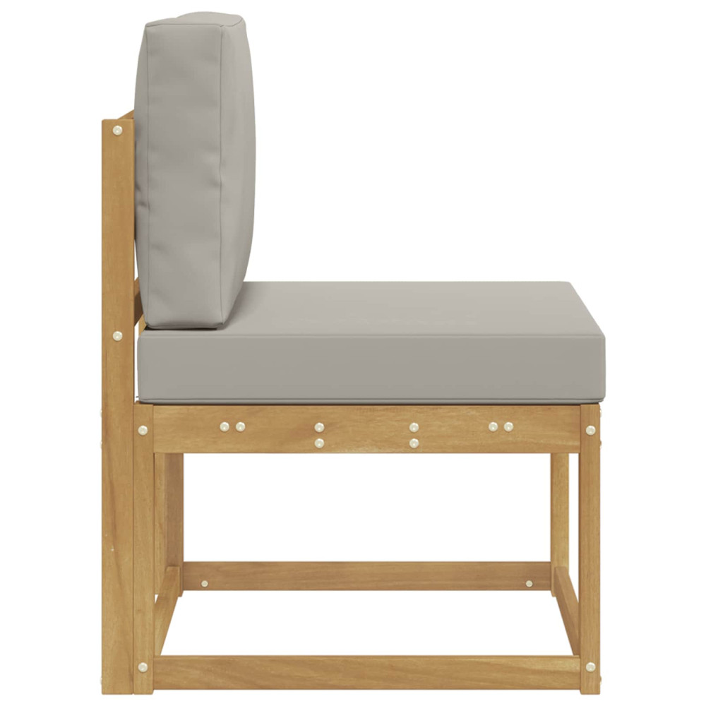 Produktbild för Utomhussoffset Vit och ljusgrå 59 x 63 x 73 cm