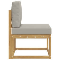 Produktbild för Utomhussoffset Vit och ljusgrå 59 x 63 x 73 cm