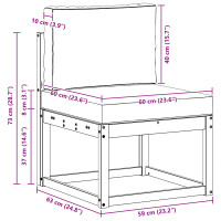 Produktbild för Utomhussoffset Vit och antracit 59 x 63 x 73 cm