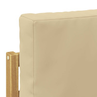 Produktbild för Utomhussoffset Vit och Beige 59 x 63 x 73 cm Massivt Akaciaträ