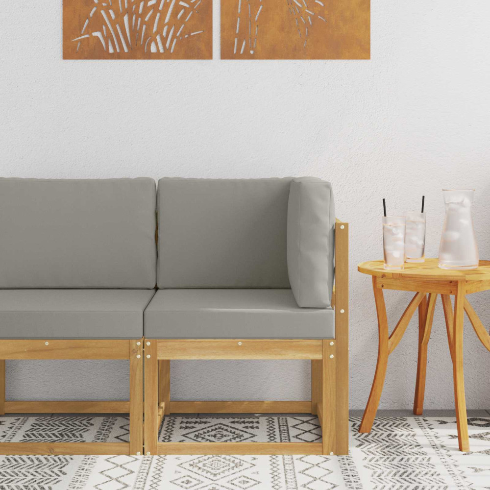 Produktbild för Utomhussoffset Vit och ljusgrå 51 x 54 x 73 cm