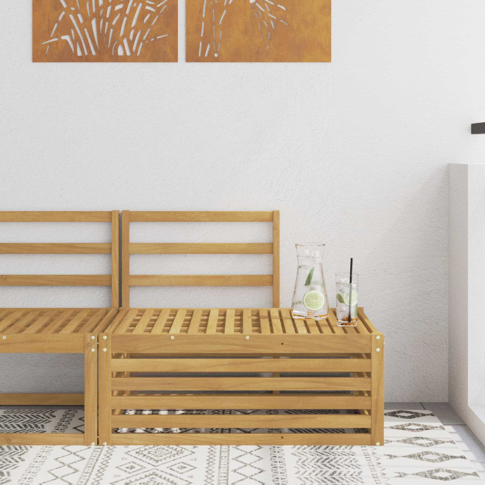 Produktbild för Utomhussoffset Vit 91 x 63 x 73 cm Massivt Akaciaträ
