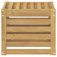 Produktbild för Utomhussoffset Vit 35 x 38 x 37 cm Massivt Akaciaträ