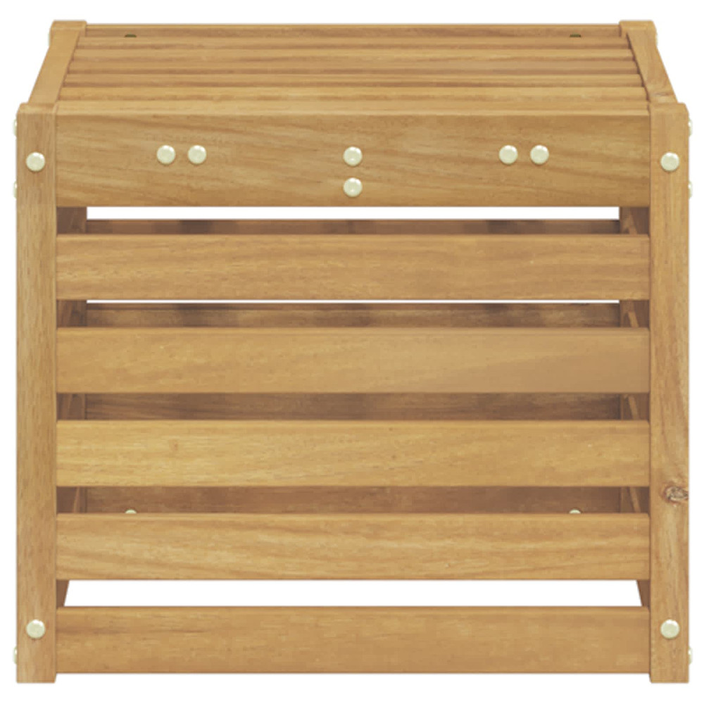 Produktbild för Utomhussoffset Vit 35 x 38 x 37 cm Massivt Akaciaträ