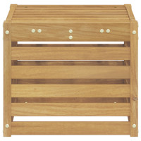 Produktbild för Utomhussoffset Vit 35 x 38 x 37 cm Massivt Akaciaträ