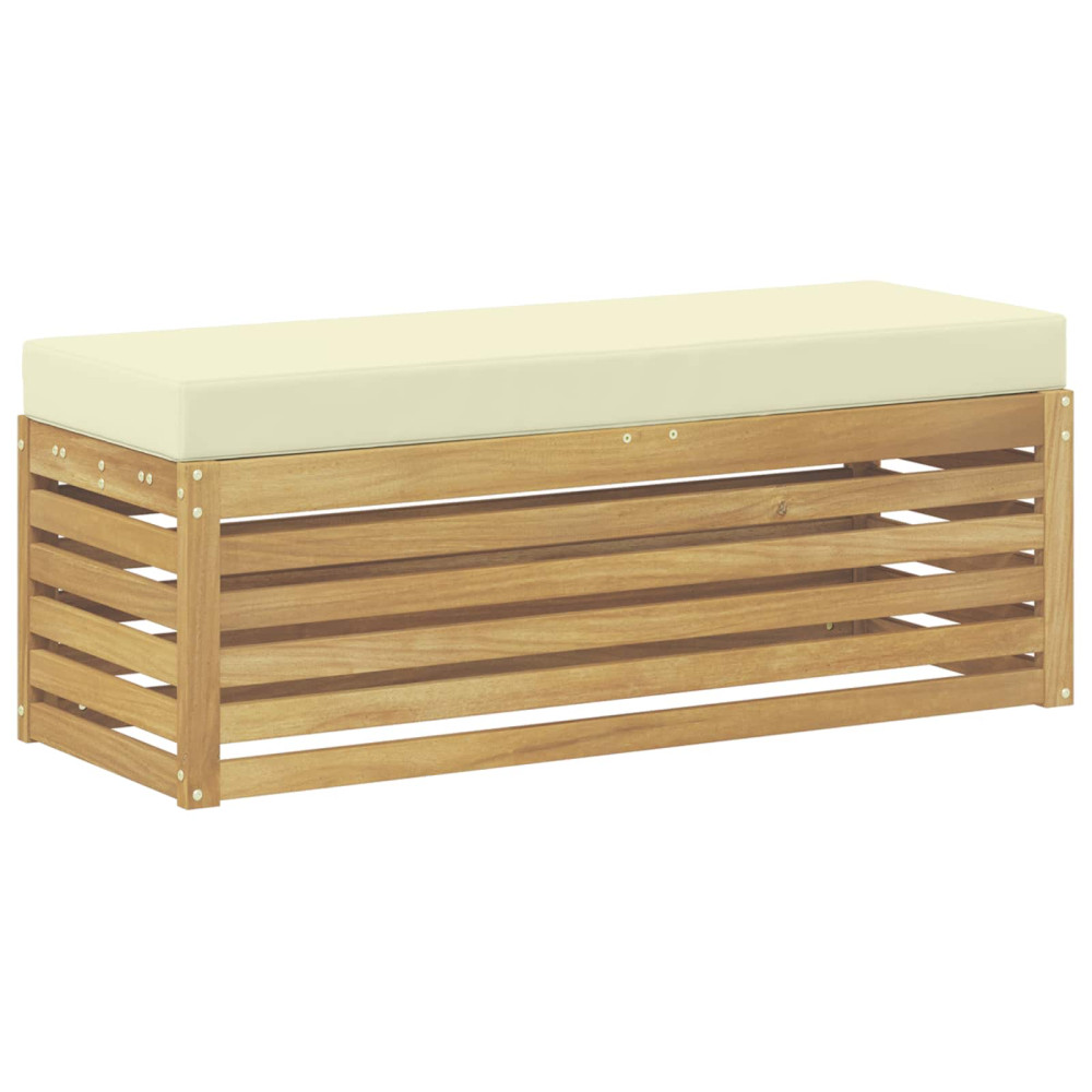 Produktbild för Utomhussoffset Vit och grädde 115 x 43 x 45 cm