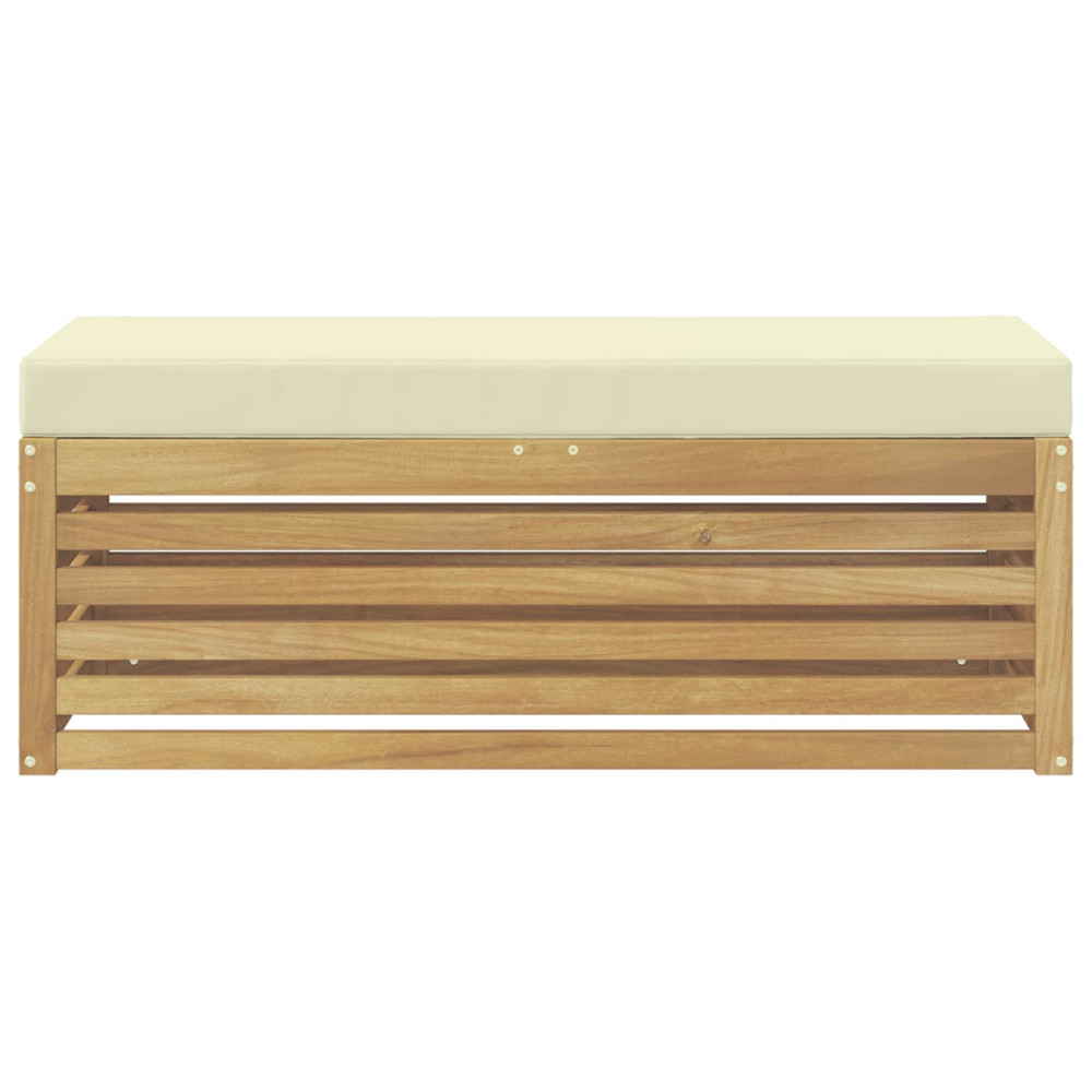 Produktbild för Utomhussoffset Vit och grädde 115 x 43 x 45 cm