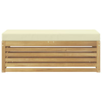 Produktbild för Utomhussoffset Vit och grädde 115 x 43 x 45 cm