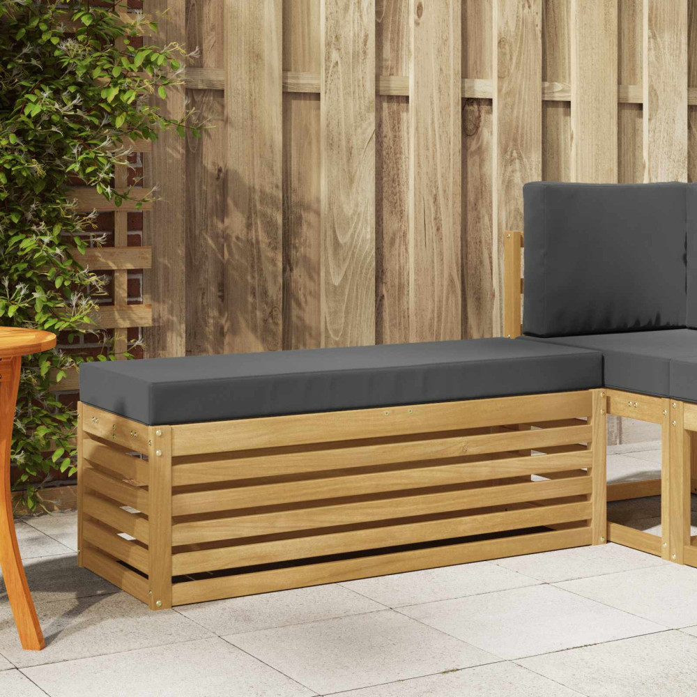 Produktbild för Utomhussoffset Vit och antracit 115 x 43 x 45 cm