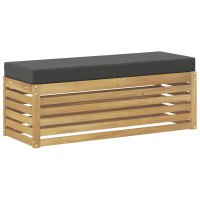 Produktbild för Utomhussoffset Vit och antracit 115 x 43 x 45 cm