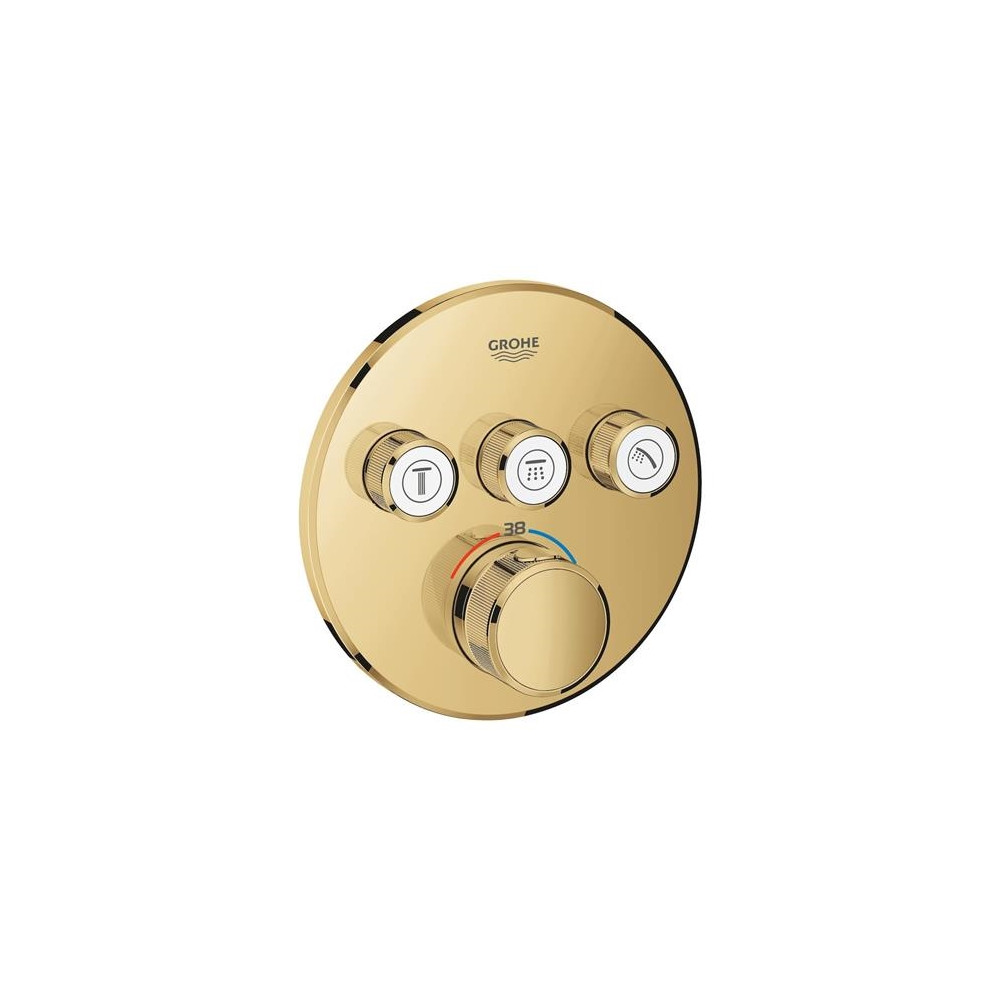 Produktbild för Grohtherm SmartControl termostat för infällnad med 3 ventile...