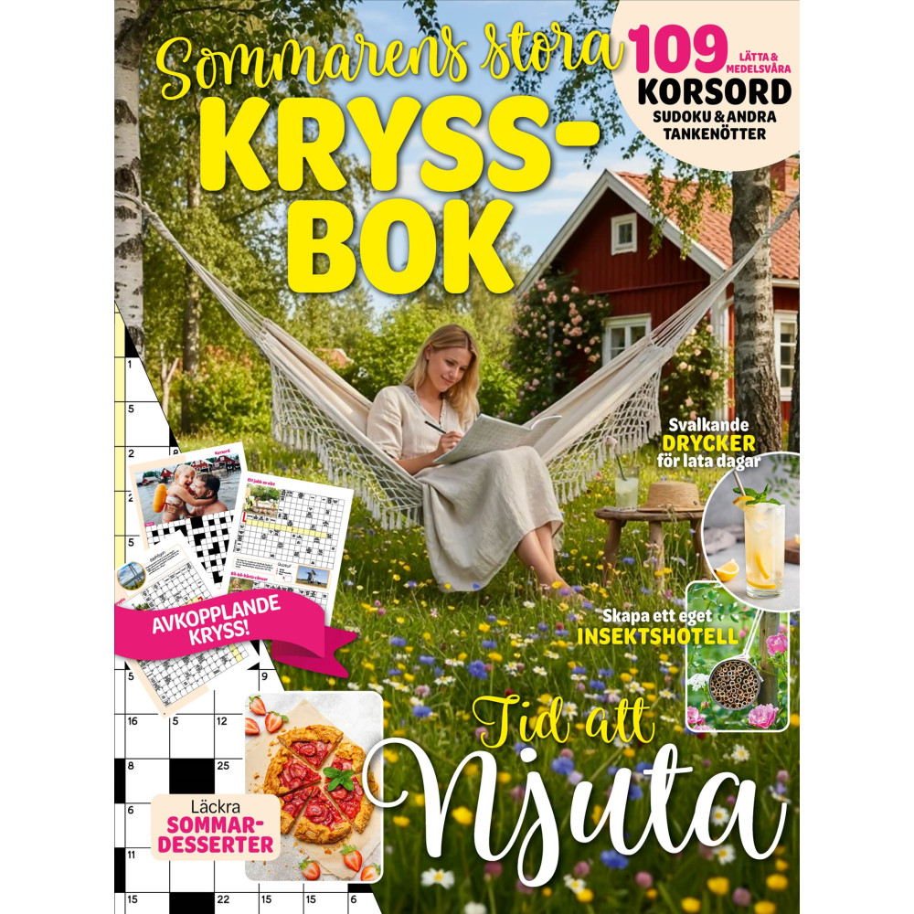 Produktbild för Sommarens stora kryssbok : 109 lätta och medelsvåra korsord, sudoku och andra tankenötter (häftad)