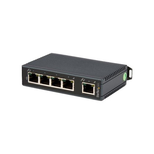StarTech.com StarTech.com Industriell Ethernet-switch med 5-portar - DIN Rail-monterbar - switch - 5 portar - ohanterad