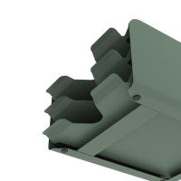 Produktbild för Brevkorg ALBA metall 3-facks A4 grön