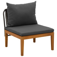 Produktbild för 3 pcs Lounge-set Massivt Akaciaträ Naturlig