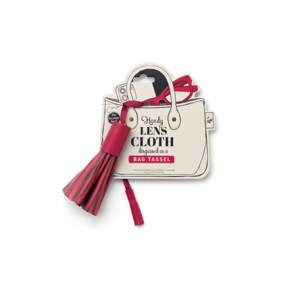 Produktbild för Bag Tassel Lens Cloths - Burgundy