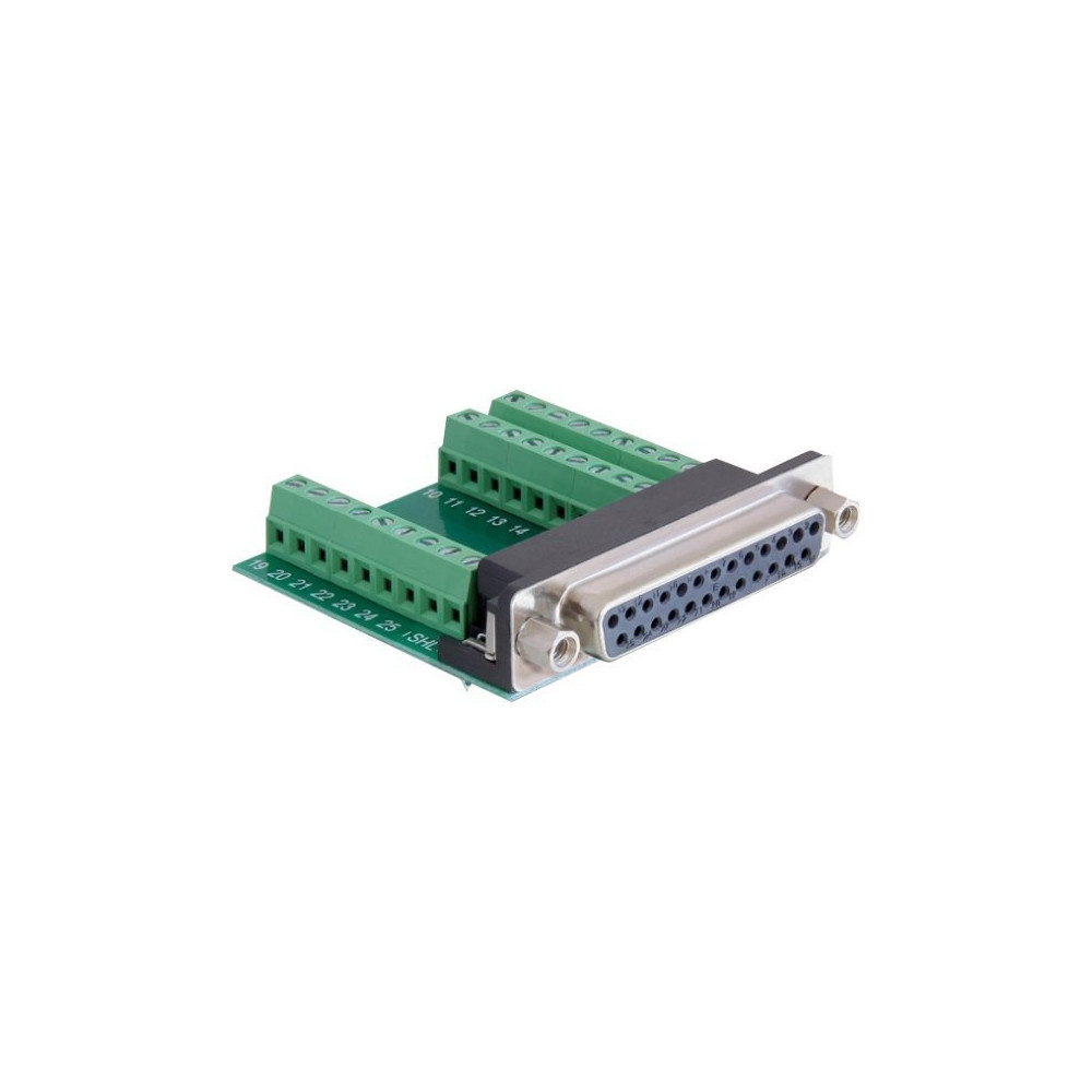 Produktbild för Delock - seriell adapter - DB-25 till 9-stifts terminalblock
