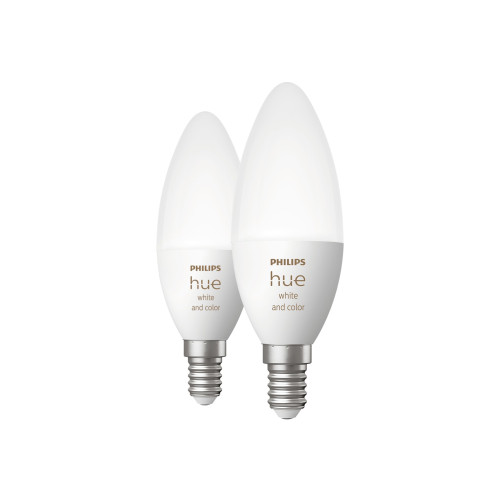 Philips Philips Hue White and Color Ambiance - LED-glödlampa - form: B39 - E14 - 4 W - 16 miljoner färger - 2000-6500 K (paket om 2)