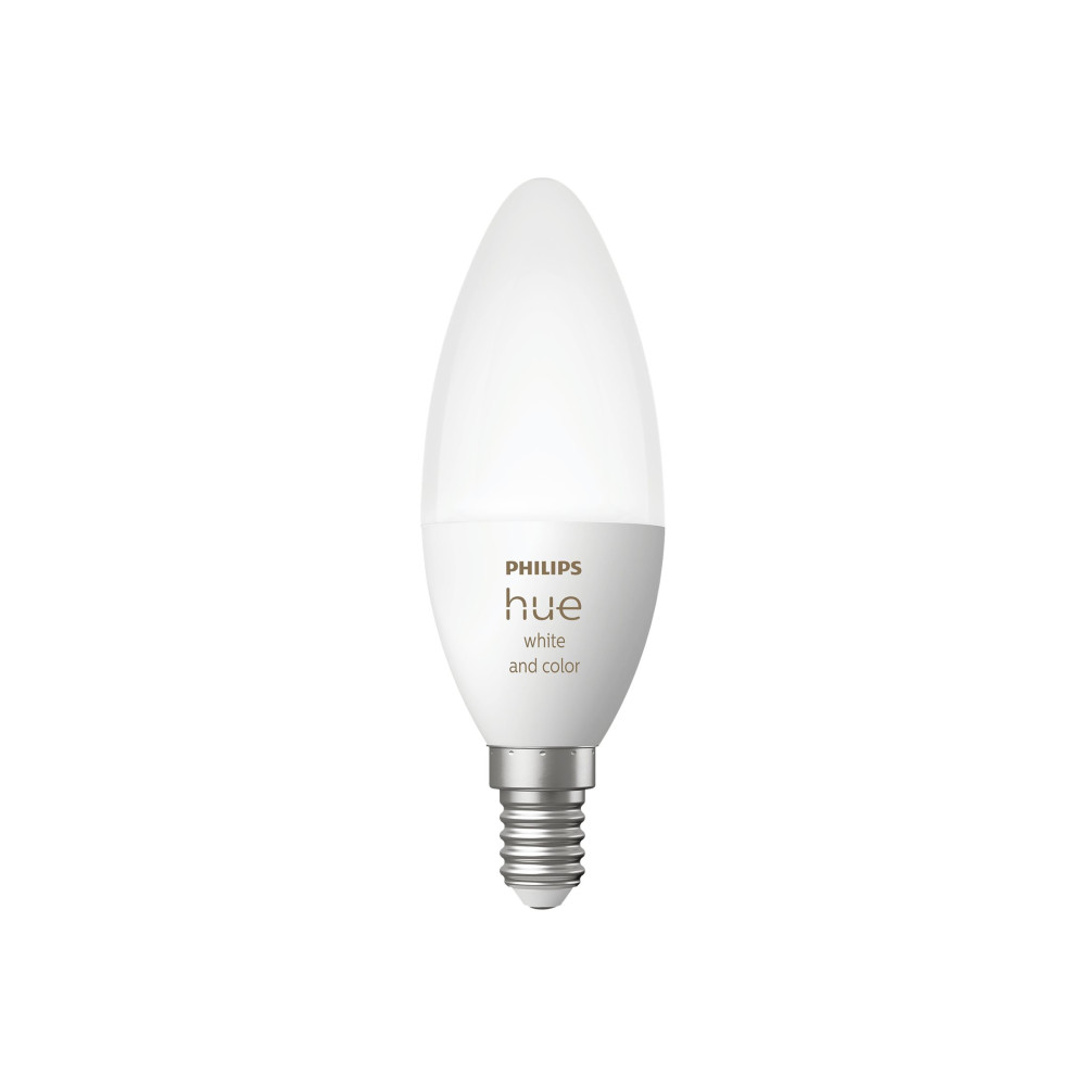 Produktbild för Philips Hue White and Color Ambiance - LED-glödlampa - form: B39 - E14 - 4 W - 16 miljoner färger - 2000-6500 K (paket om 2)