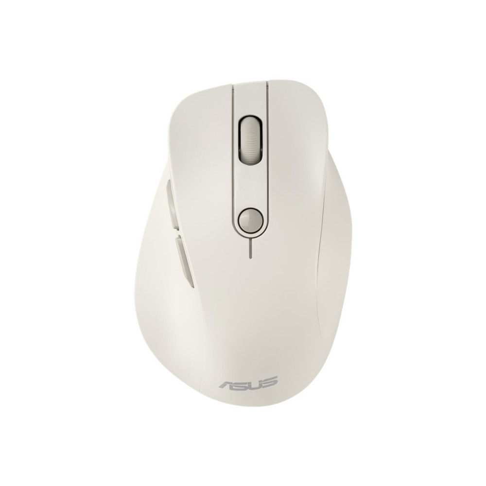 Produktbild för ASUS MD105 - mus - 2.4 GHz, Bluetooth - mjölkvit