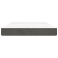 Produktbild för Pocketresårmadrass medium mörkgrå 137x190x20 cm sammet