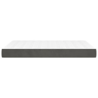 Produktbild för Pocketresårmadrass medium mörkgrå 137x190x20 cm sammet