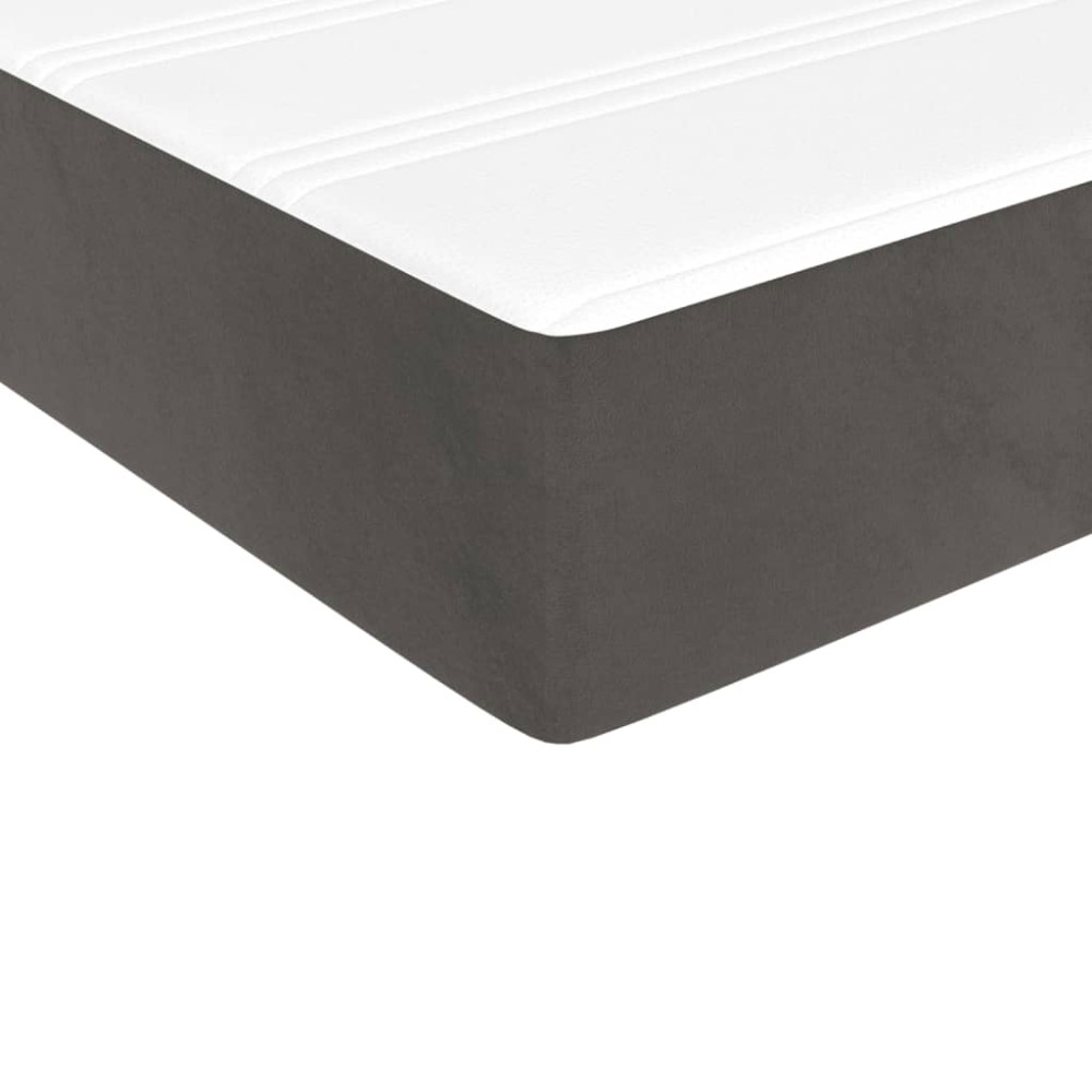 Produktbild för Pocketresårmadrass medium mörkgrå 137x190x20 cm sammet