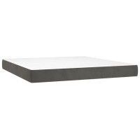Produktbild för Pocketresårmadrass medium mörkgrå 152x203x20 cm sammet