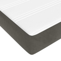 Produktbild för Pocketresårmadrass medium mörkgrå 152x203x20 cm sammet