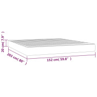 Produktbild för Pocketresårmadrass medium mörkgrå 152x203x20 cm sammet