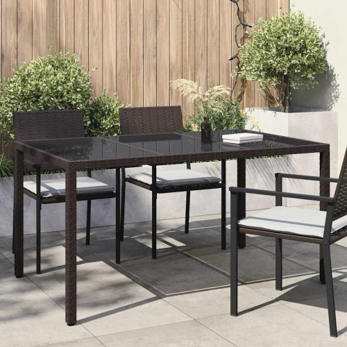 vidaXL Trädgårdsbord Brun 150 x 90 x 75 cm konstrotting