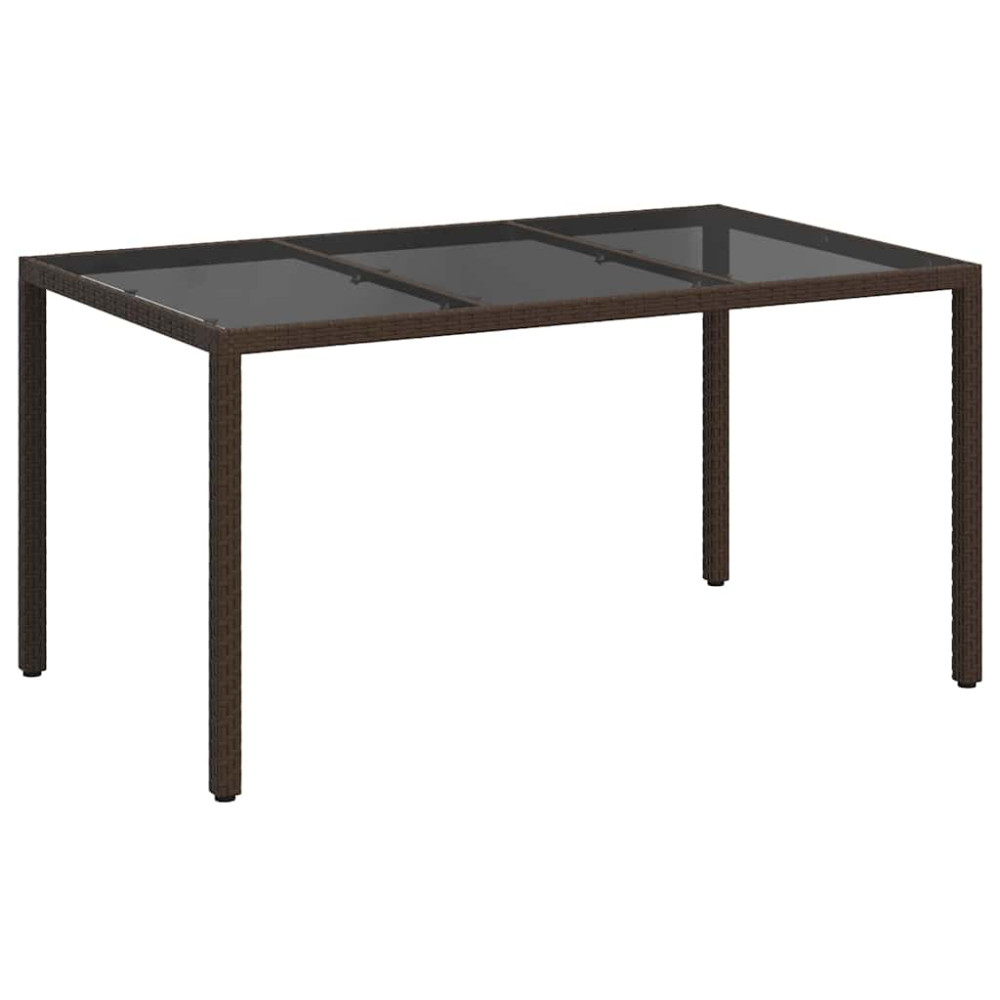 Produktbild för Trädgårdsbord Brun 150 x 90 x 75 cm konstrotting