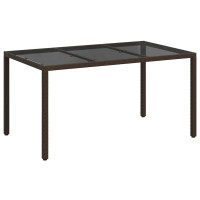 Produktbild för Trädgårdsbord Brun 150 x 90 x 75 cm konstrotting