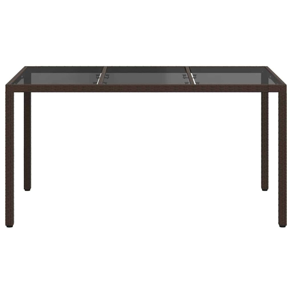 Produktbild för Trädgårdsbord Brun 150 x 90 x 75 cm konstrotting