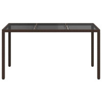 Produktbild för Trädgårdsbord Brun 150 x 90 x 75 cm konstrotting
