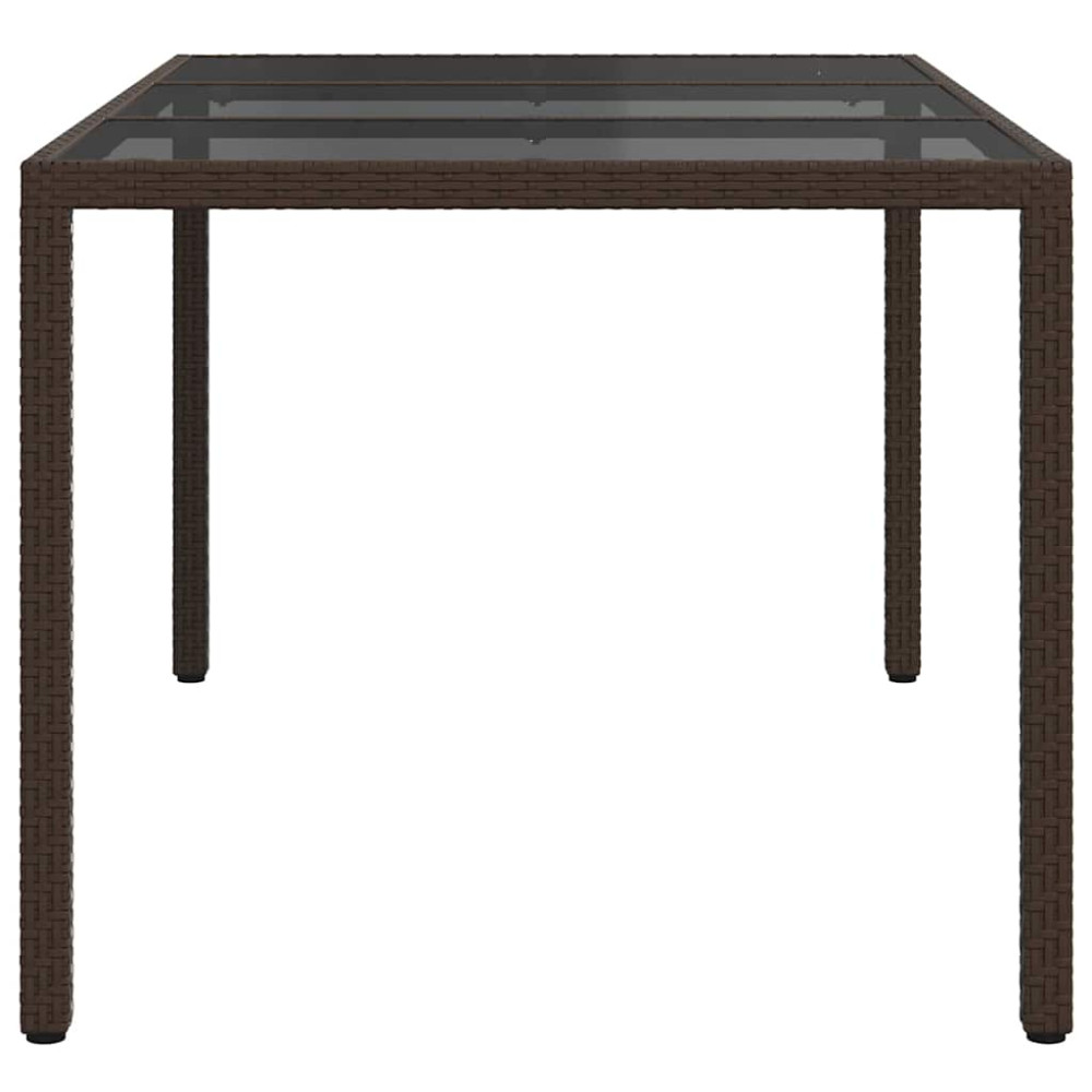 Produktbild för Trädgårdsbord Brun 150 x 90 x 75 cm konstrotting
