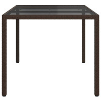 Produktbild för Trädgårdsbord Brun 150 x 90 x 75 cm konstrotting