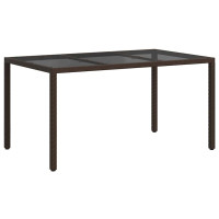 Produktbild för Trädgårdsbord Brun 150 x 90 x 75 cm konstrotting