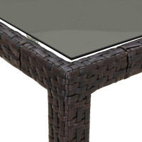 Produktbild för Trädgårdsbord Brun 150 x 90 x 75 cm konstrotting