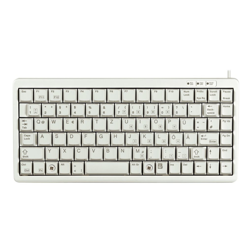 Produktbild för CHERRY Compact-Keyboard G84-4100 - tangentbord - tysk - ljusgrå Inmatningsenhet