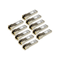 Produktbild för Startech Cisco GLC-T-kompatibel SFP-sändtagarmodul - 1000BASE-T - 10-pack - SFP-sändar/mottagarmodul (mini-GBIC) - 1GbE