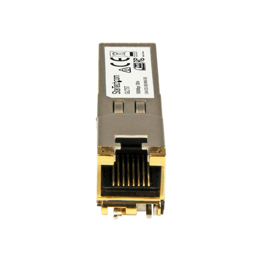 Produktbild för Startech Cisco GLC-T-kompatibel SFP-sändtagarmodul - 1000BASE-T - 10-pack - SFP-sändar/mottagarmodul (mini-GBIC) - 1GbE