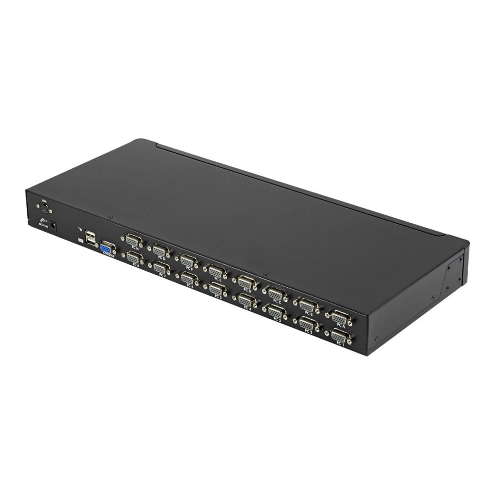 Produktbild för StarTech.com 1U hyllmonterbart USB KVM-switch-paket med 16 portar, OSD och kablar - omkopplare för tangentbord/video/mus - 16 portar
