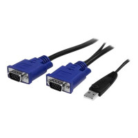 Produktbild för StarTech.com 1U hyllmonterbart USB KVM-switch-paket med 16 portar, OSD och kablar - omkopplare för tangentbord/video/mus - 16 portar